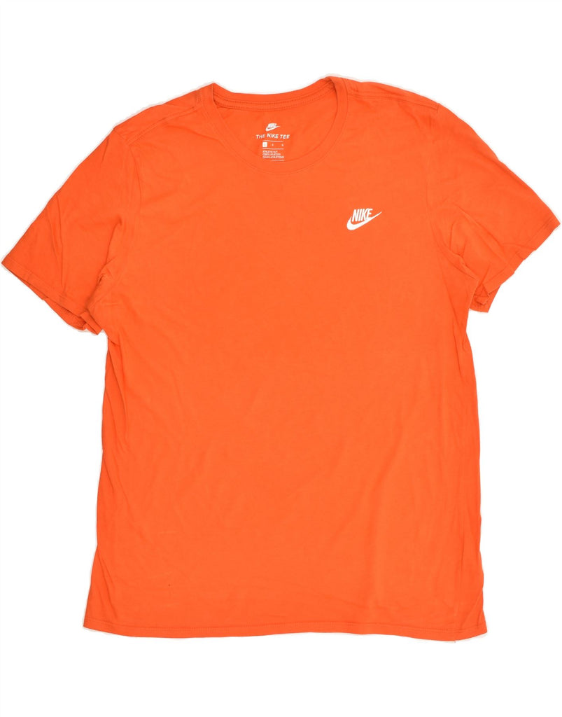 NIKE Mens T-Shirt Top Large Orange Cotton | Vintage Nike | Thrift | Second-Hand Nike | Used Clothing | Messina Hembry 