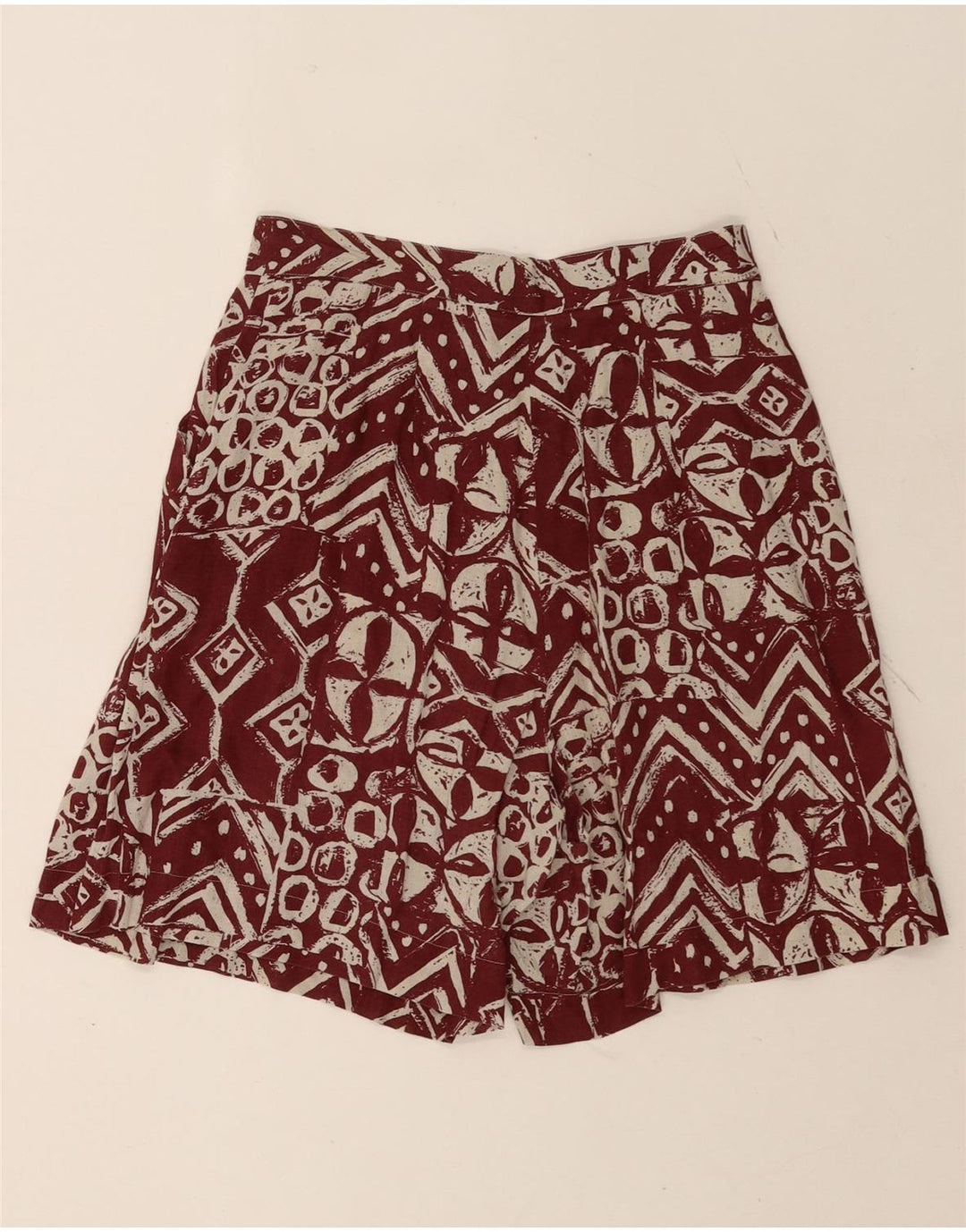 Marcello Cioni Womens Chino Shorts IT 44 Medium W26 Brown Geometric