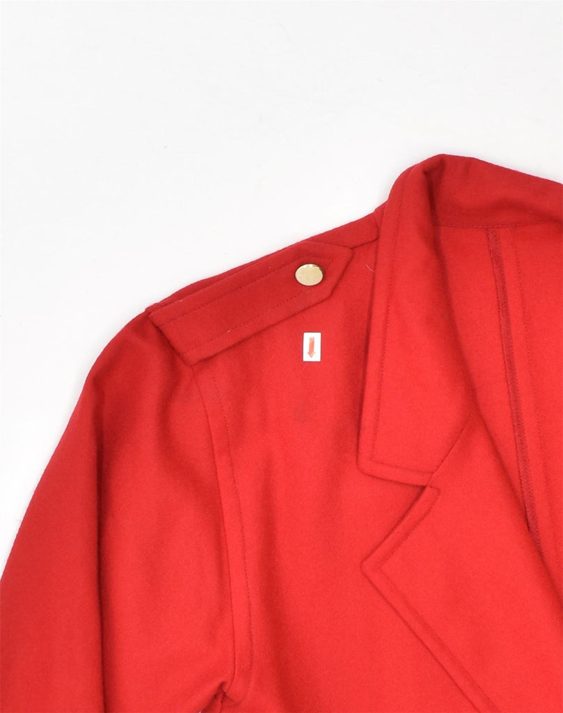 VINTAGE Womens Overcoat UK 8 Small Red Virgin Wool | Vintage Vintage | Thrift | Second-Hand Vintage | Used Clothing | Messina Hembry 