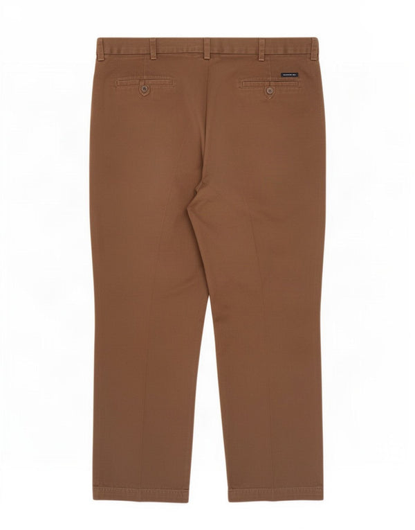 Dockers Mens Straight Chino Trousers W42 L30 Brown Cotton