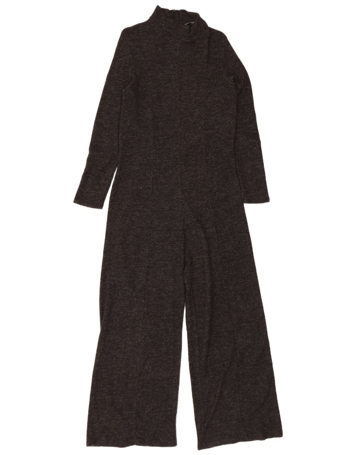 Zara Womens 3/4 Sleeve Jumpsuit UK 8 Small Grey