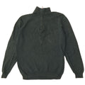 Massimo Dutti Mens Zip Neck Jumper Sweater Medium Green Cotton
