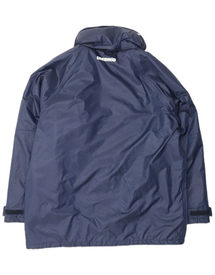 UMBRO Mens Windbreaker Jacket UK 38 Medium Navy Blue Polyamide