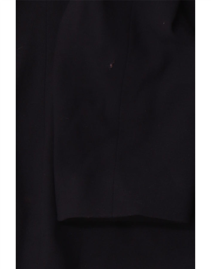 LAURA ASHLEY Womens 4 Button Blazer Jacket UK 16 Large Navy Blue Viscose