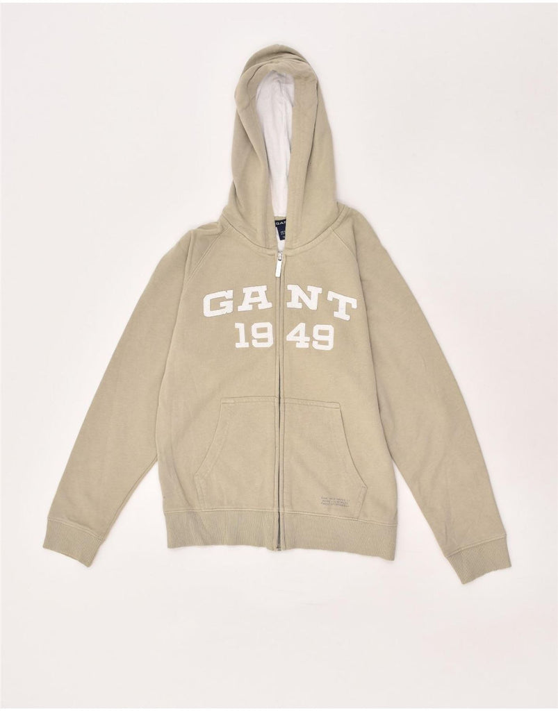 GANT Boys Graphic Zip Hoodie Sweater 11-12 Years Grey Cotton | Vintage Gant | Thrift | Second-Hand Gant | Used Clothing | Messina Hembry 