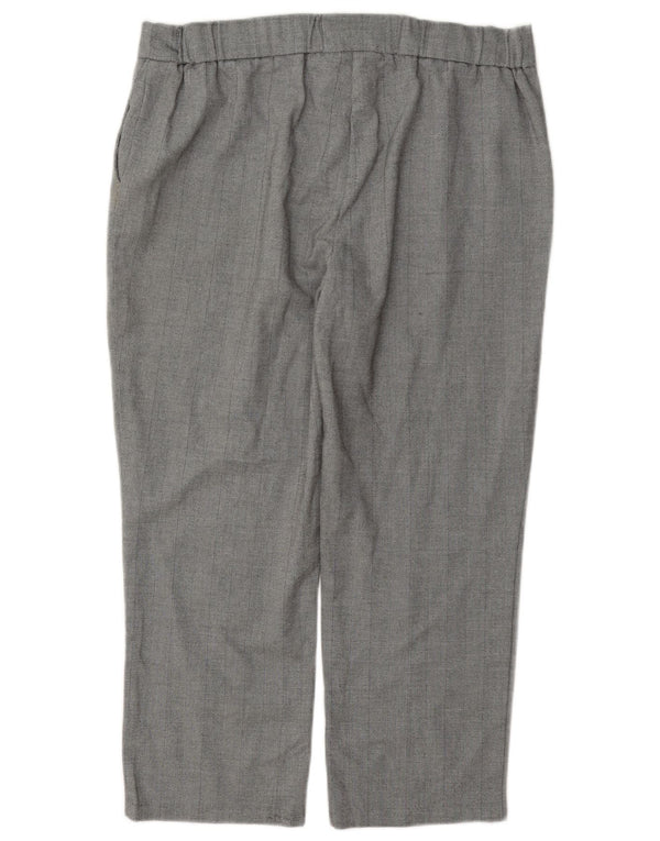 Marks & Spencer Womens Cropped Trousers UK 14 Large W34 L24 Grey Polyester