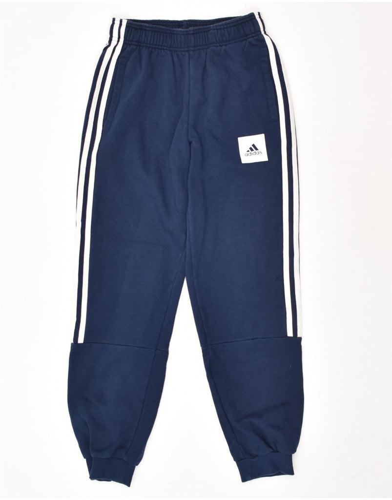 ADIDAS Boys Tracksuit Trousers Joggers 11-12 Years Navy Blue Cotton | Vintage Adidas | Thrift | Second-Hand Adidas | Used Clothing | Messina Hembry 