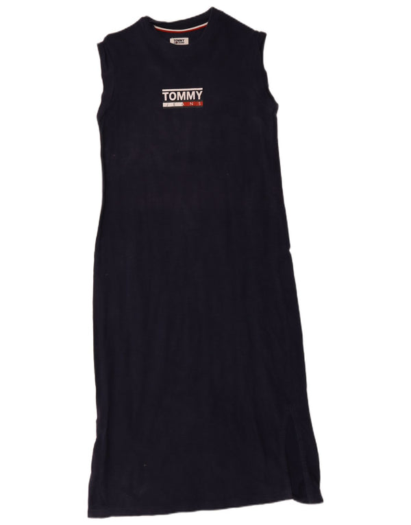 Tommy Hilfiger Womens Graphic T-Shirt Dress UK 12 Medium Navy Blue