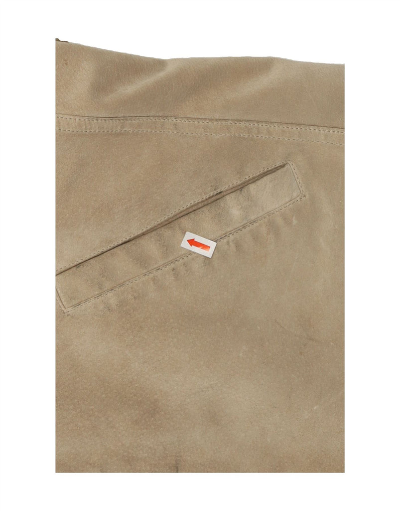 CALVIN KLEIN Mens Suede Jacket UK 38 Medium Beige Leather Vintage Calvin Klein and Second-Hand Calvin Klein from Messina Hembry 