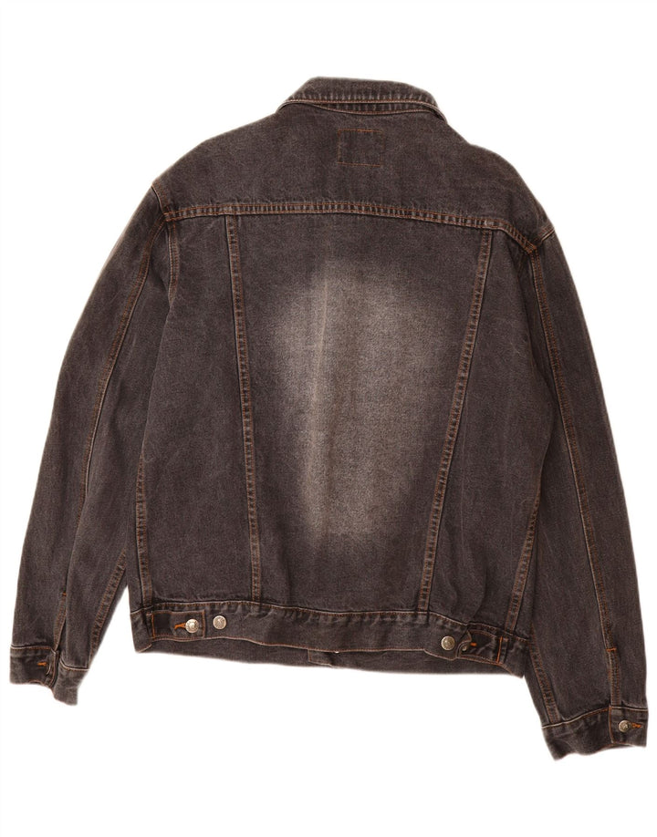 TIMES Mens Denim Jacket UK 42 XL Grey Cotton