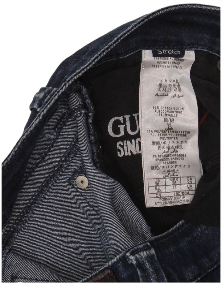 Guess Womens Skinny Jeans W28 L30 Navy Blue Cotton
