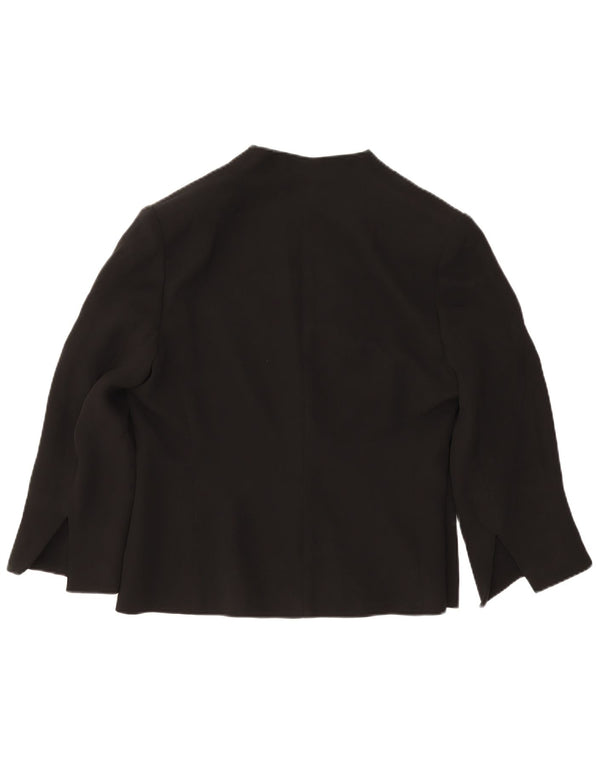 Luisa Spagnoli Womens Cardigan Top IT 48 XL Black Silk