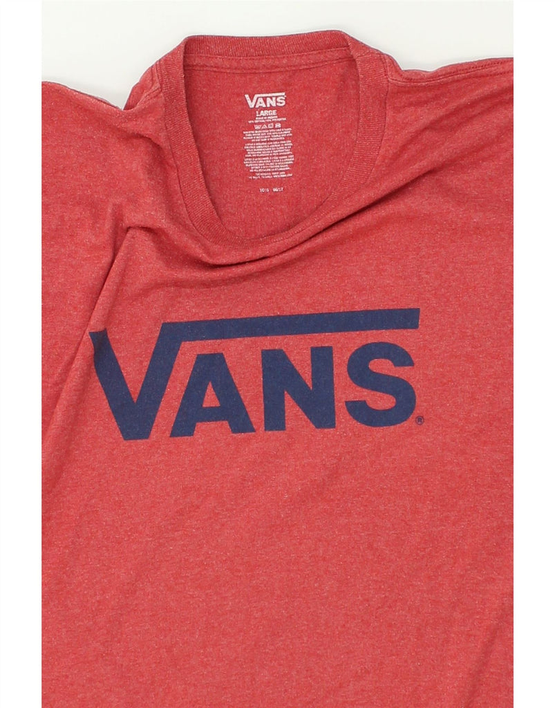 VANS Mens Graphic T-Shirt Top Large Red Cotton | Vintage Vans | Thrift | Second-Hand Vans | Used Clothing | Messina Hembry 