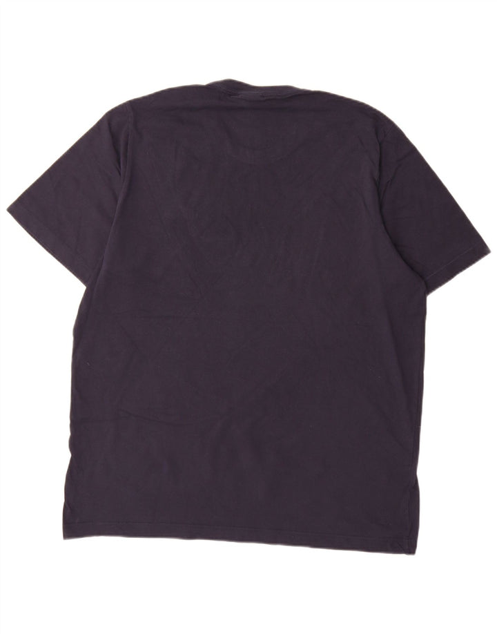 Adidas Mens T-Shirt Top Large Navy Blue Cotton