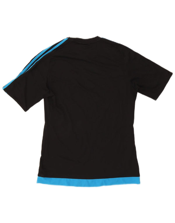 Adidas Mens Climalite T-Shirt Top Small Black Colourblock Polyester