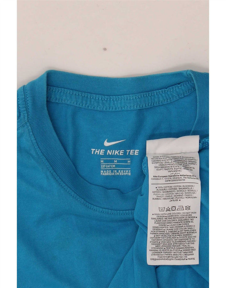 Nike Boys T-Shirt Top 10-11 Years Medium Blue Cotton