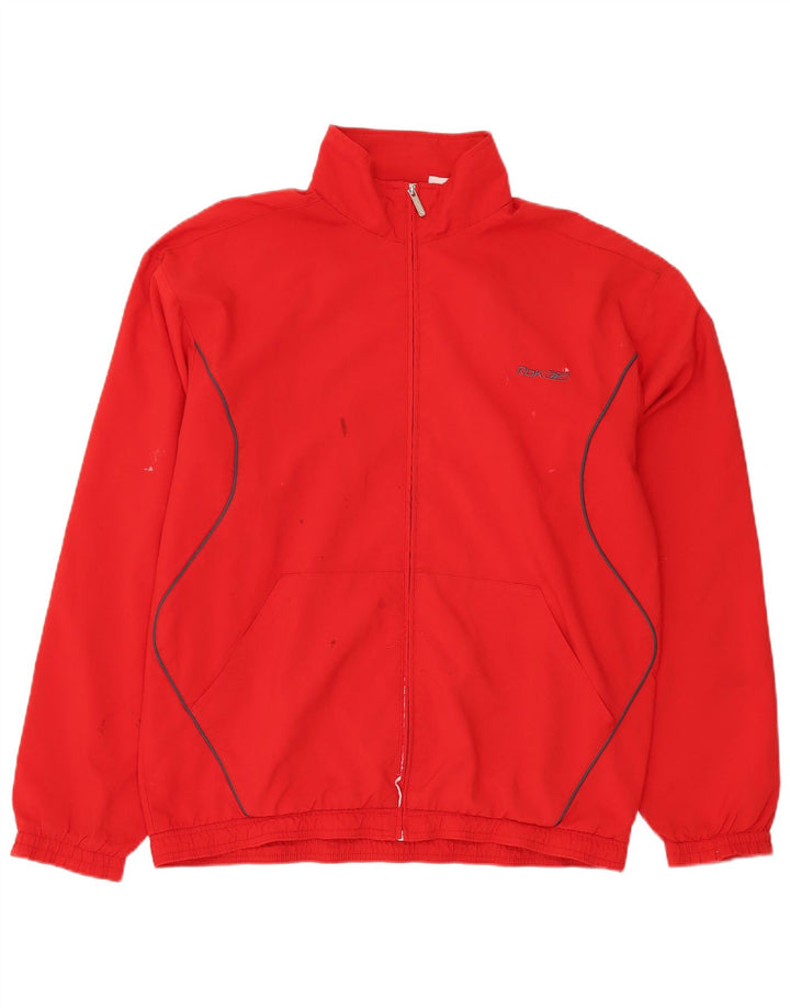 Reebok Mens Tracksuit Top Jacket XL Red Polyester