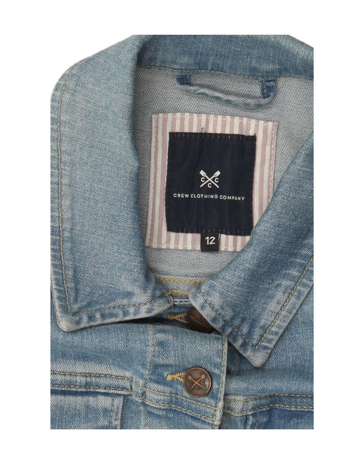 Crew Clothing Womens Denim Jacket UK 12 Medium Blue