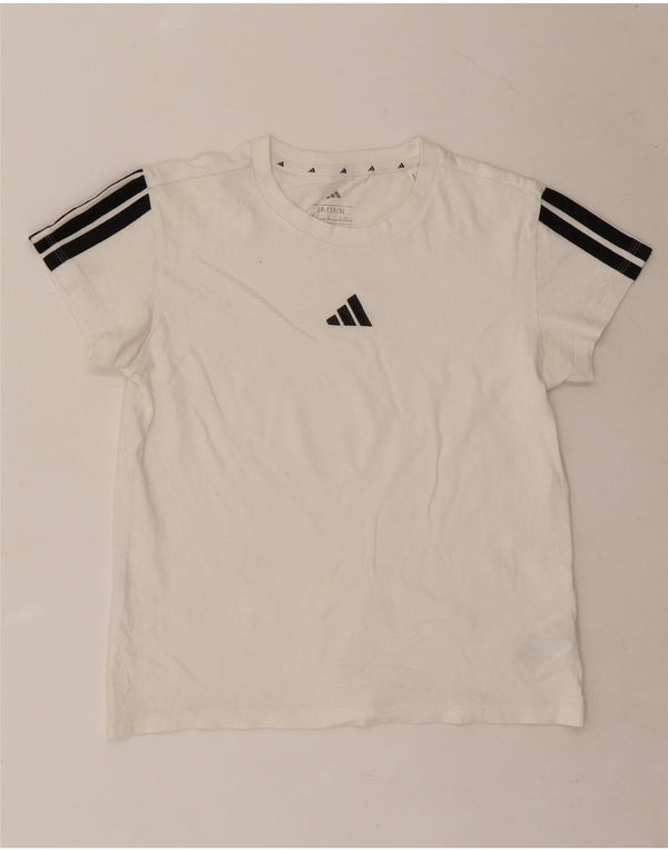 Adidas Boys T-Shirt Top 14-15 Years XL White Cotton