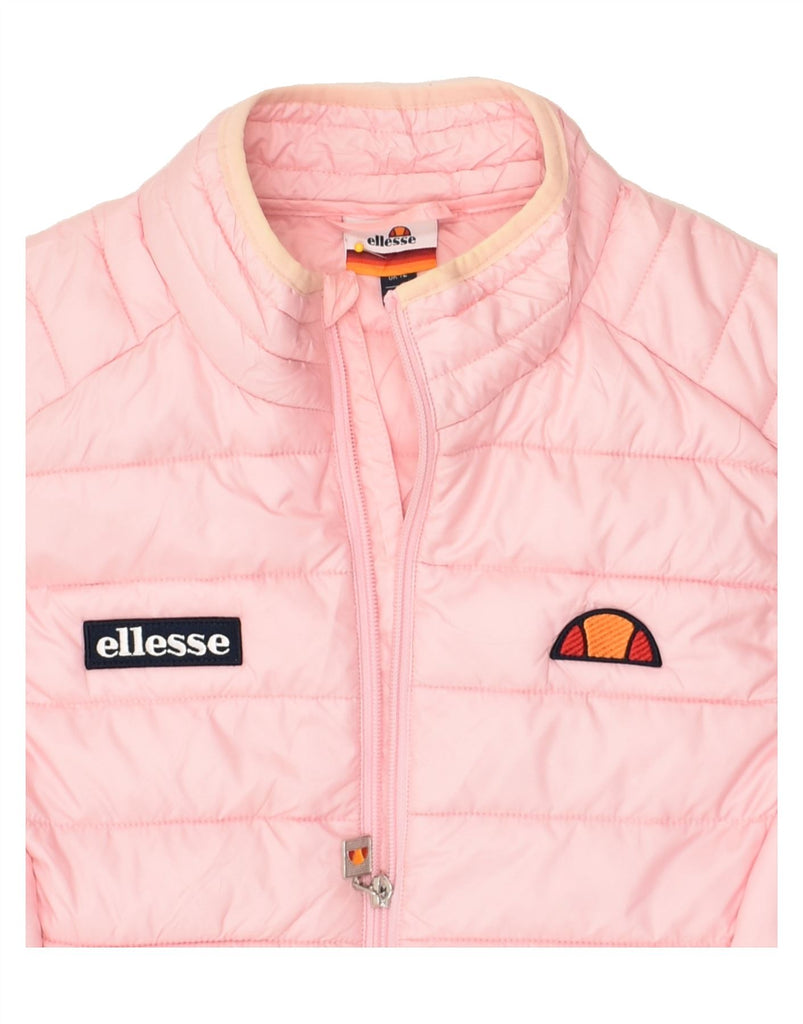 ELLESSE Womens Padded Gilet UK 12 Medium Pink Polyester | Vintage Ellesse | Thrift | Second-Hand Ellesse | Used Clothing | Messina Hembry 