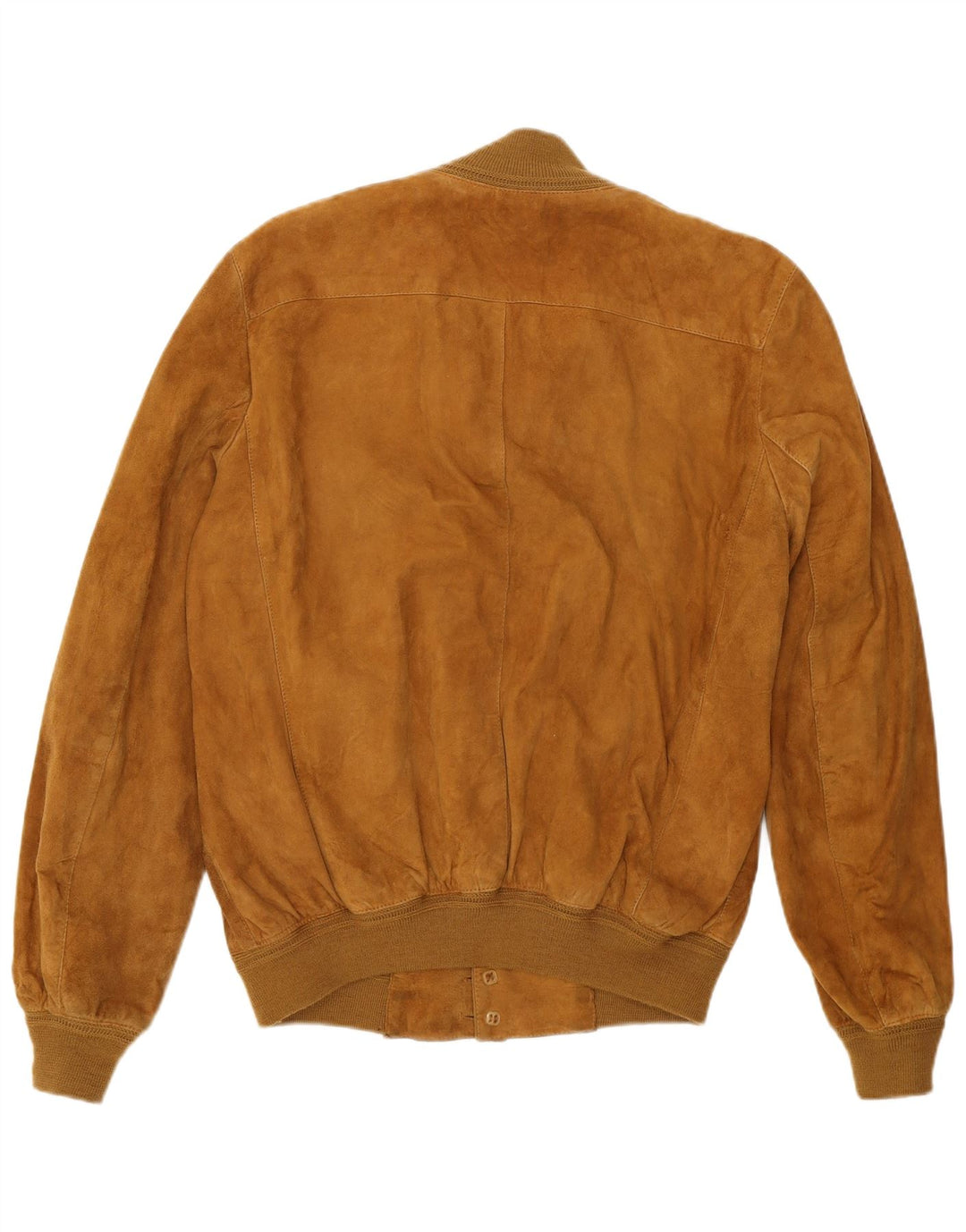 Vintage Mens Suede Bomber Jacket IT 50 Medium Beige Leather