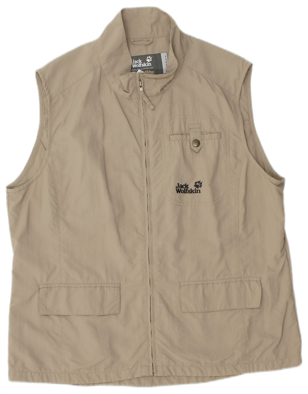JACK WOLFSKIN Womens Utility Gilet UK 18 XL Beige Polyamide