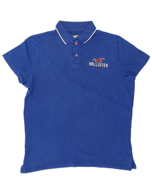 Hollister Mens Polo Shirt XL Blue Cotton