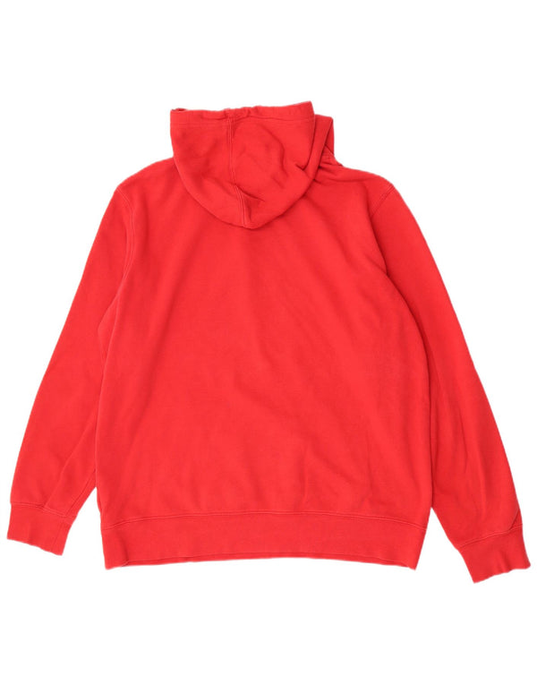 The North Face Mens Graphic Hoodie Jumper Large Red Cotton