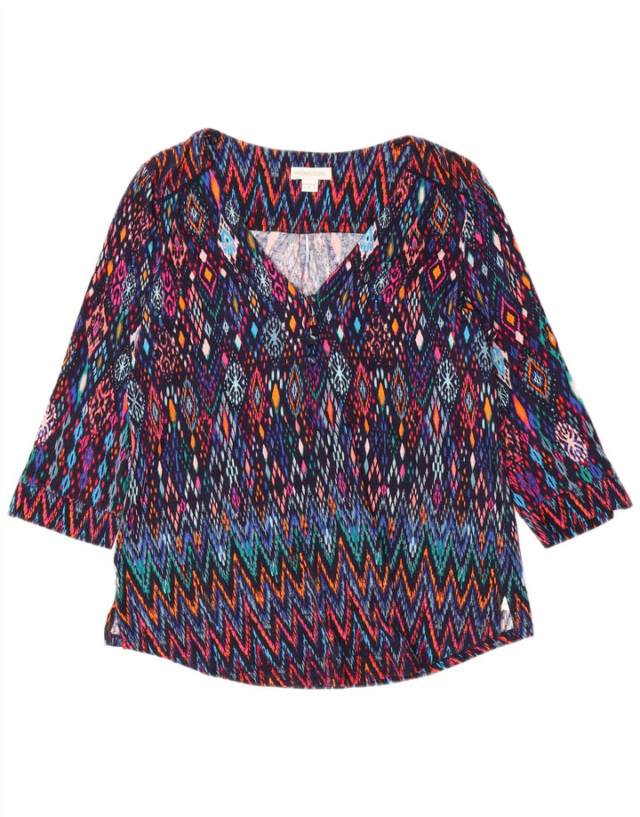 MONSOON Womens 3/4 Sleeve Blouse Top UK 10 Small Multicoloured Ikat