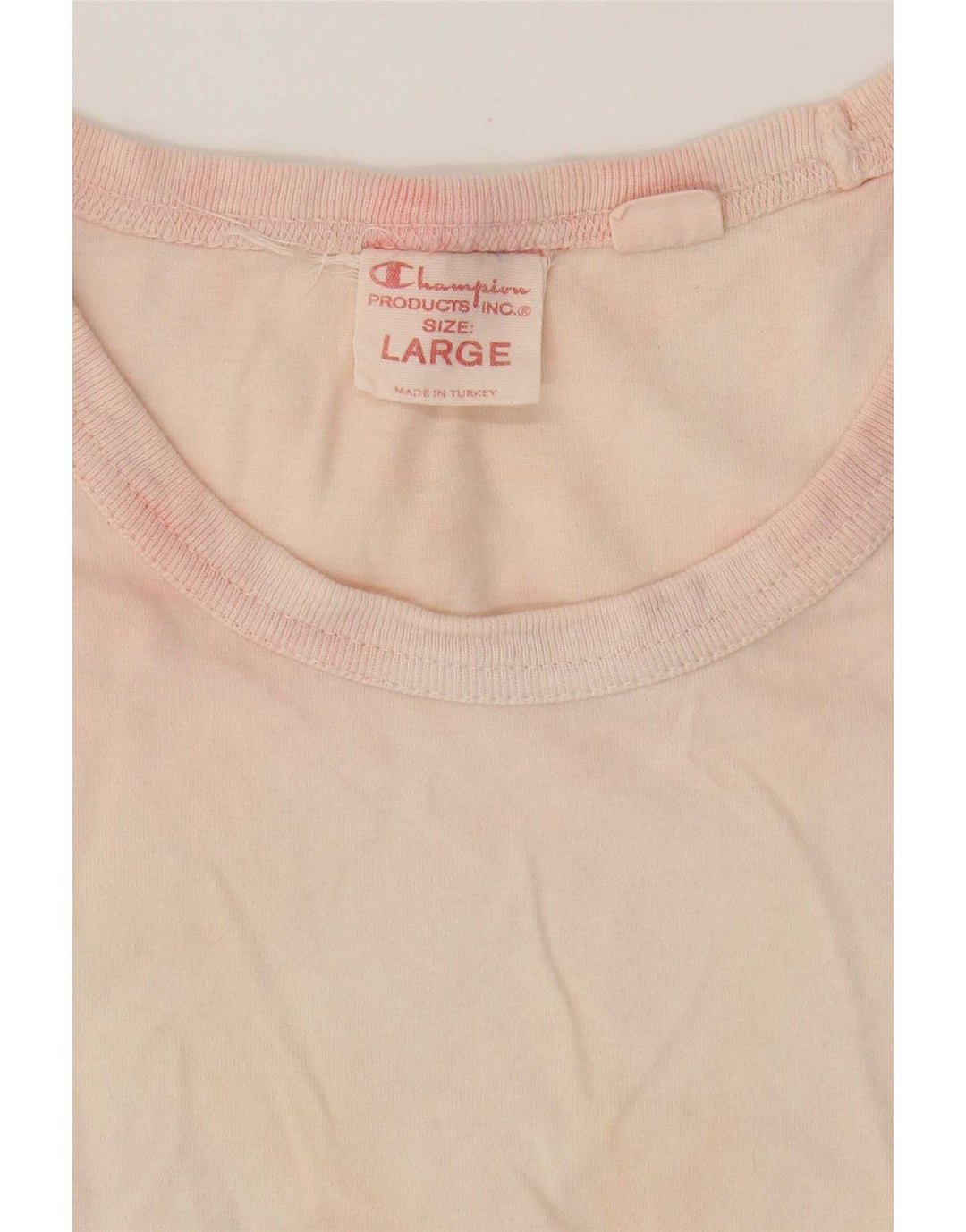 Champion Mens T-Shirt Top Large Pink Tie Dye