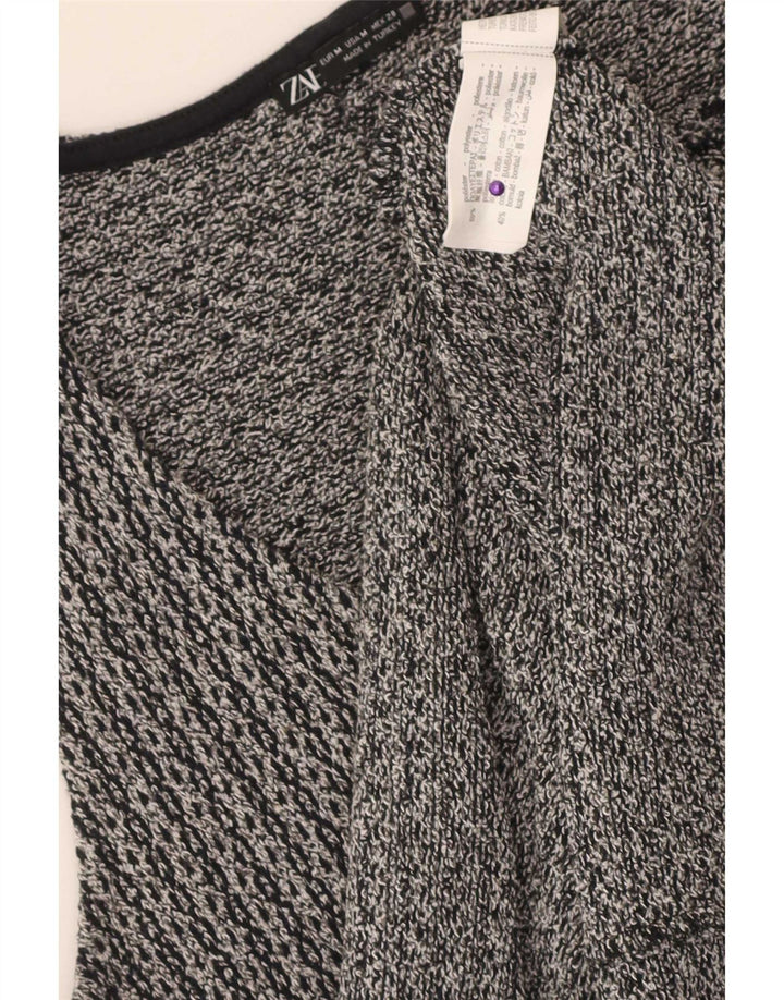 Zara Womens Vest Top UK 12 Medium Grey Polyester