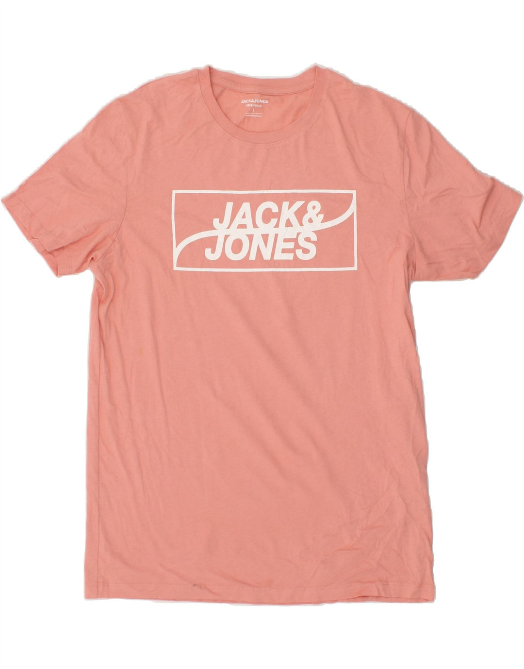 JACK & JONES Mens Graphic T-Shirt Top Large Pink Cotton Vintage Jack & Jones and Second-Hand Jack & Jones from Messina Hembry 