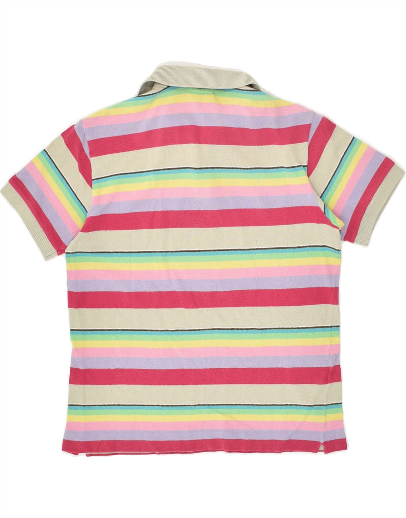 LACOSTE Boys Polo Shirt 13-14 Years Pink Striped Cotton | Vintage Lacoste | Thrift | Second-Hand Lacoste | Used Clothing | Messina Hembry 