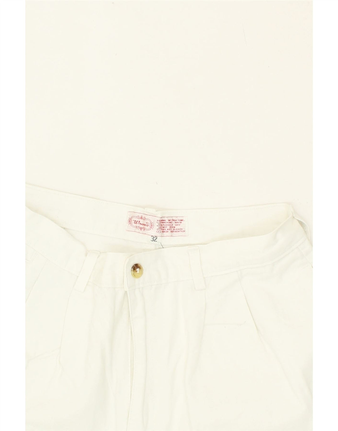 VINTAGE Womens Tapered Cropped Trousers W32 L23 White Vintage Vintage and Second-Hand Vintage from Messina Hembry 