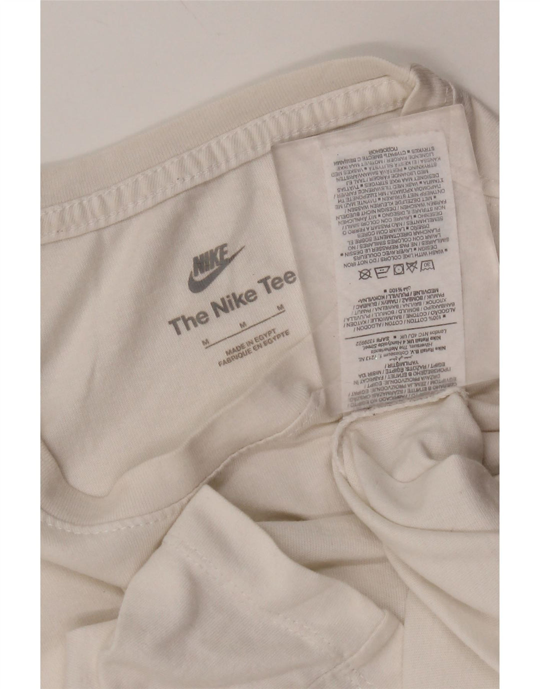 Nike Mens T-Shirt Top Medium White Cotton