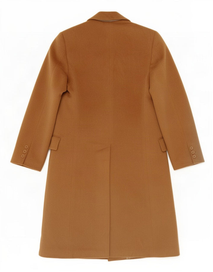 Elle Womens Double Breasted Coat 2XL Brown Wool