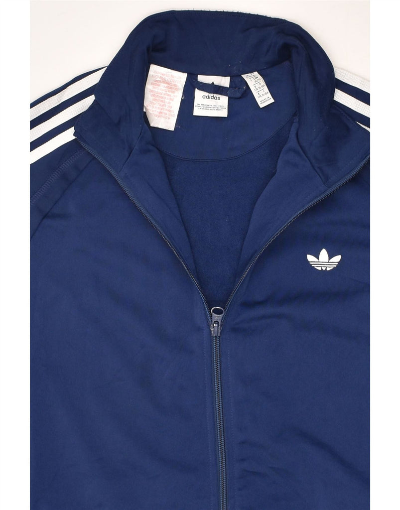 ADIDAS Boys Tracksuit Top Jacket 15-16 Years Navy Blue Polyester | Vintage Adidas | Thrift | Second-Hand Adidas | Used Clothing | Messina Hembry 