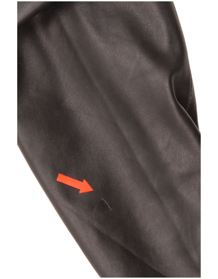 Vintage Womens Leather Jacket UK 14 Medium Black Leather