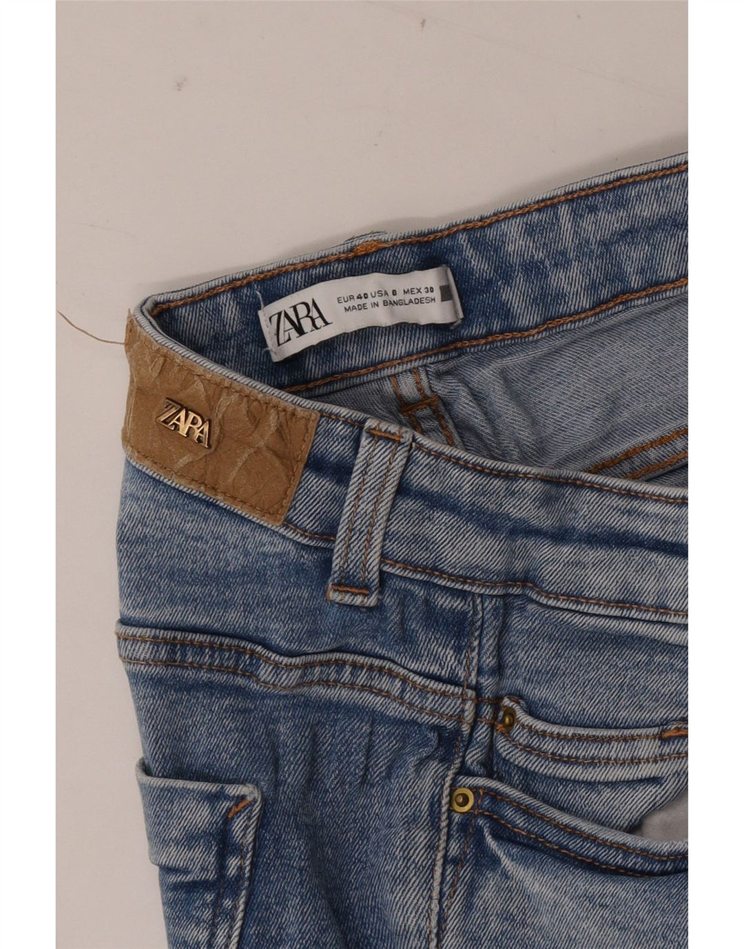 Zara Womens Slim Jeans EU 40 Medium W30 L27 Blue Cotton