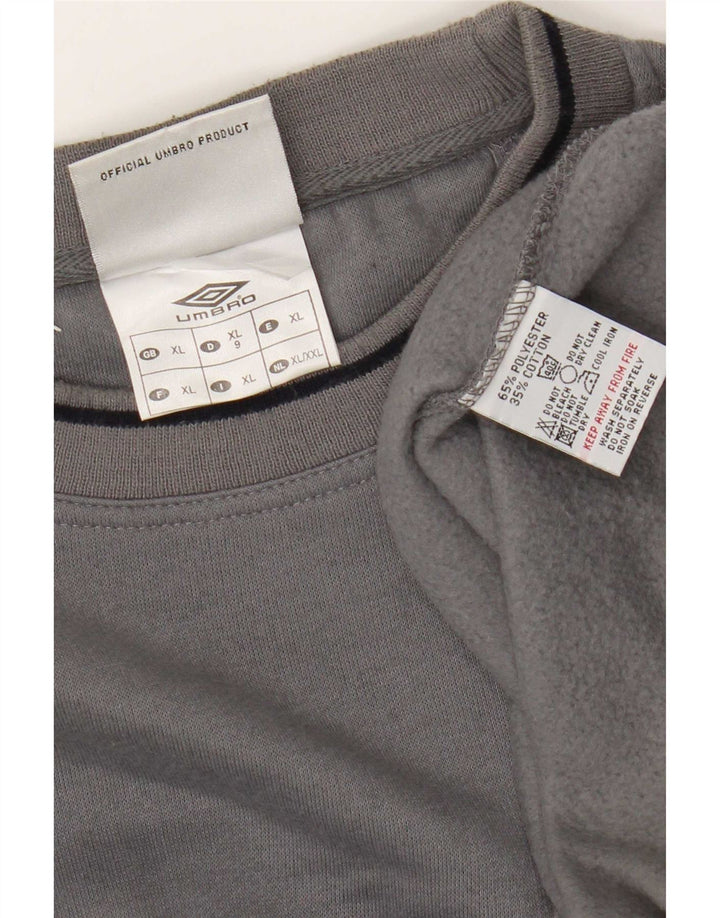 Umbro Mens Sweatshirt Jumper XL Grey Polyester