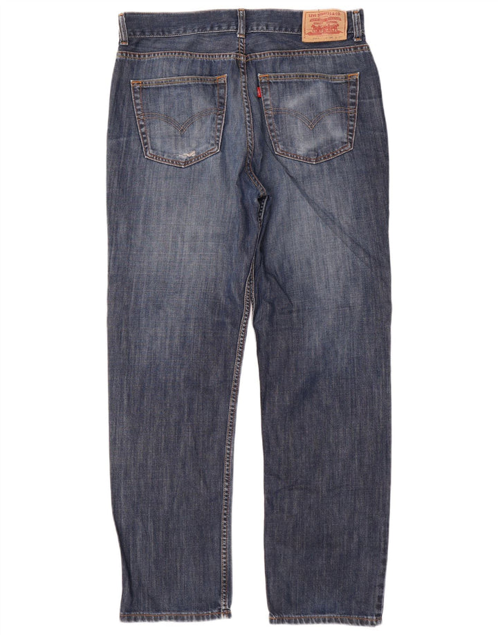 Levi's Mens 504 Regular Straight Jeans W35 L32 Blue Cotton
