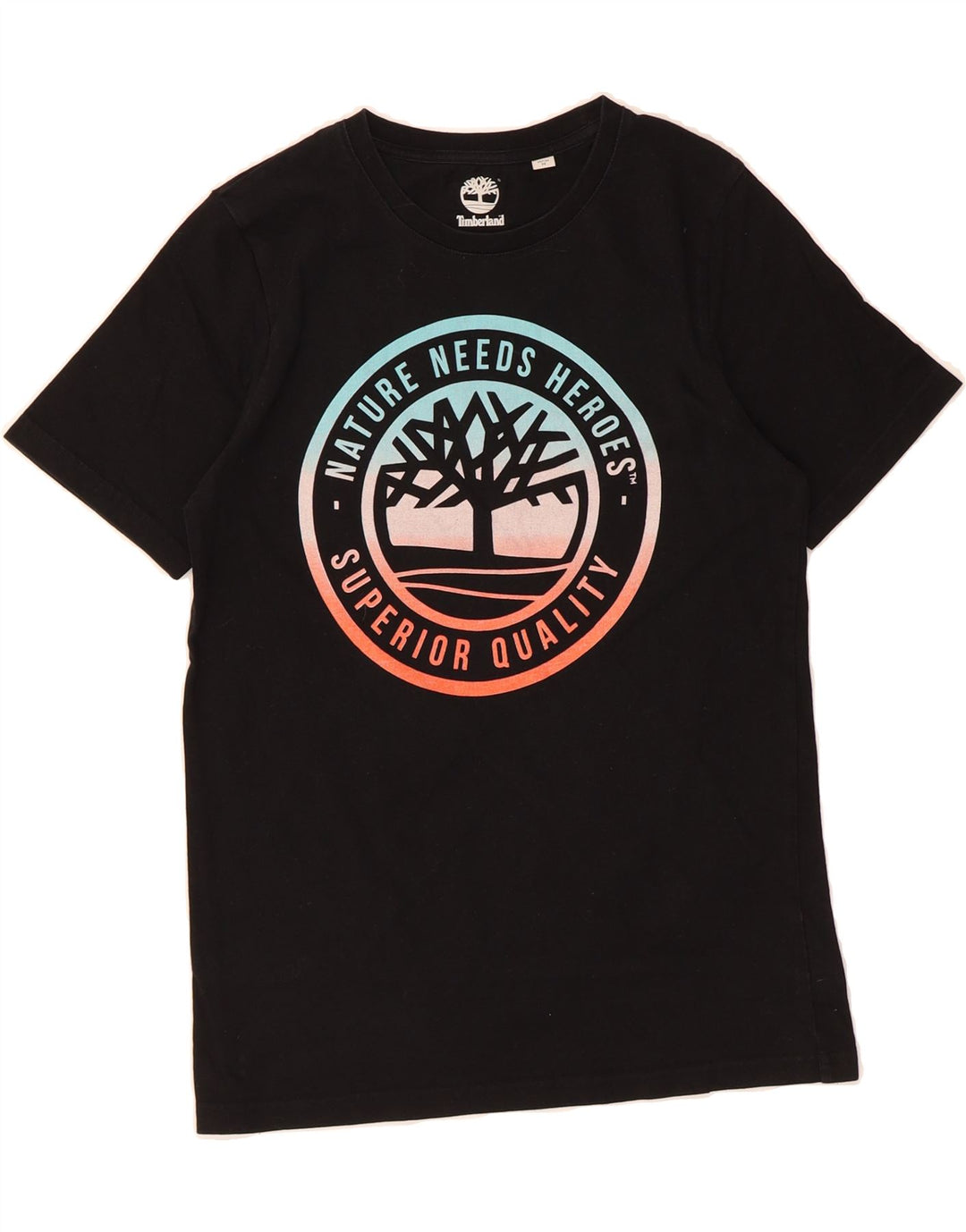 TIMBERLAND Boys Graphic T-Shirt Top 15-16 Years Medium Black Cotton Vintage Timberland and Second-Hand Timberland from Messina Hembry 