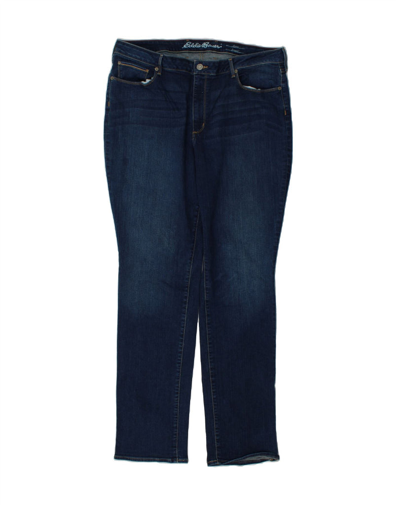 EDDIE BAUER Womens Tall Curvy Straight Jeans US 18 2XL W38 L34 Navy Blue Vintage Eddie Bauer and Second-Hand Eddie Bauer from Messina Hembry 