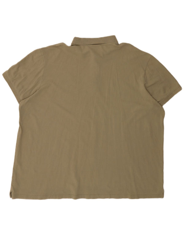 Kappa Mens Polo Shirt 6XL Khaki Cotton