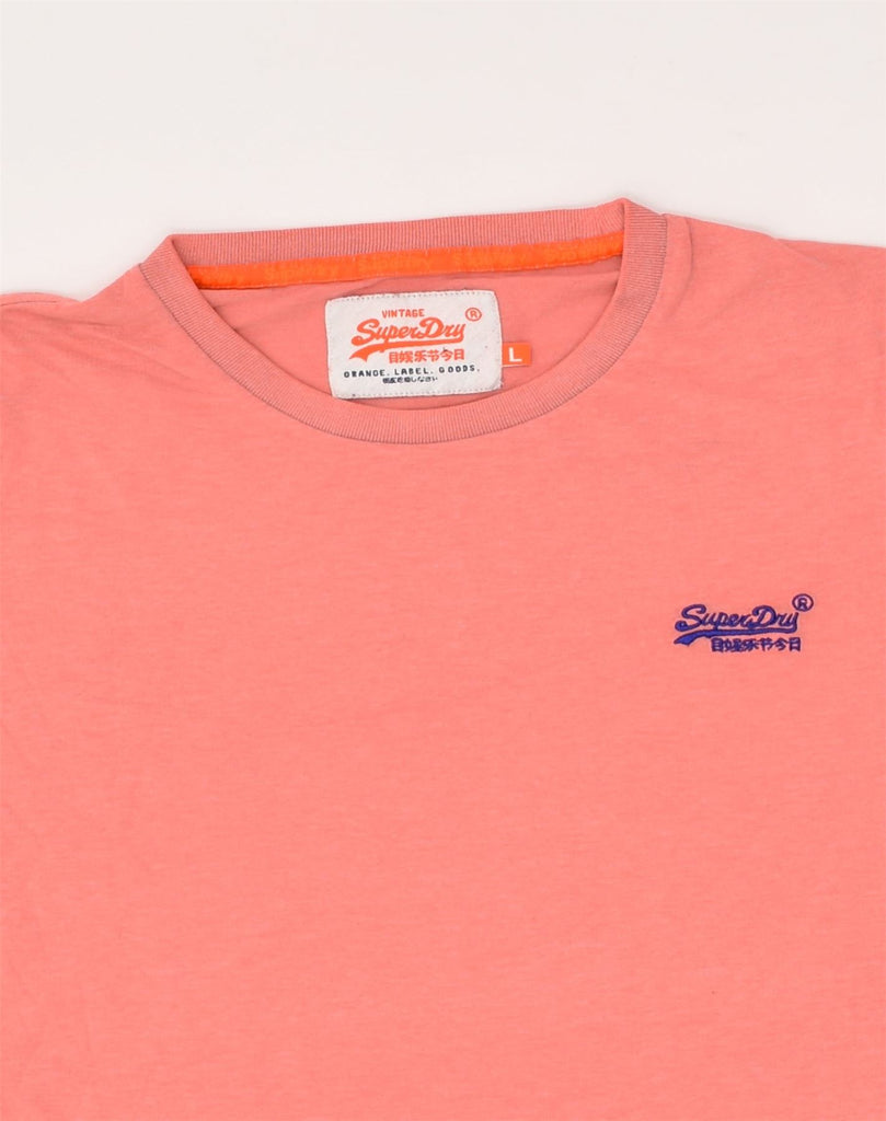 SUPERDRY Mens T-Shirt Top Large Pink Cotton | Vintage Superdry | Thrift | Second-Hand Superdry | Used Clothing | Messina Hembry 