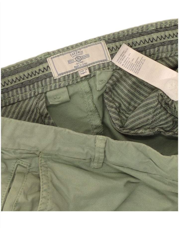 Fat Face Womens Chino Shorts US 6 Medium W30 Green Cotton