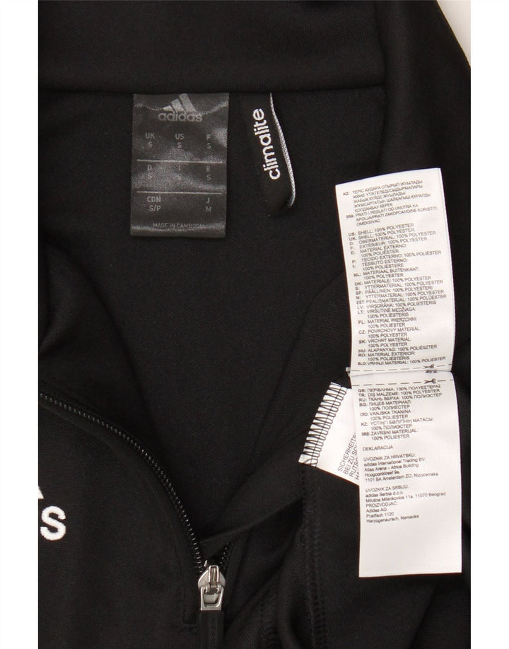 ADIDAS Mens Climalite Zip Neck Pullover Tracksuit Top Small Black Vintage Adidas and Second-Hand Adidas from Messina Hembry 