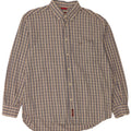 Carrera Mens Flannel Shirt Large Grey Check Cotton