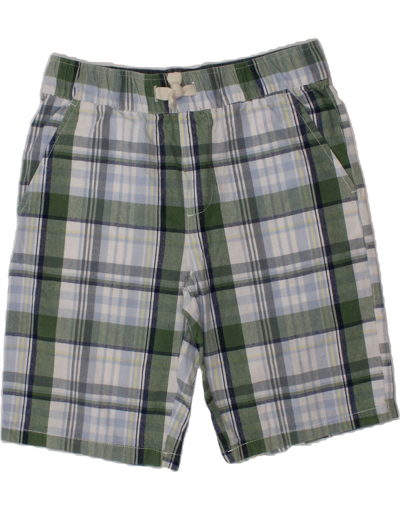 NAUTICA Boys Chino Shorts 10-11 Years Medium W26  Green Check Cotton Vintage Nautica and Second-Hand Nautica from Messina Hembry 