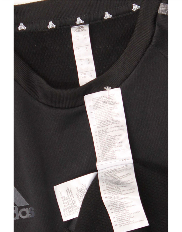 Adidas Mens Graphic Sweatshirt Jumper Medium Black Polyester